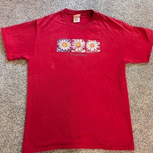 Vintage America Daisy TShirt Red Size Medium Sonoma RARE